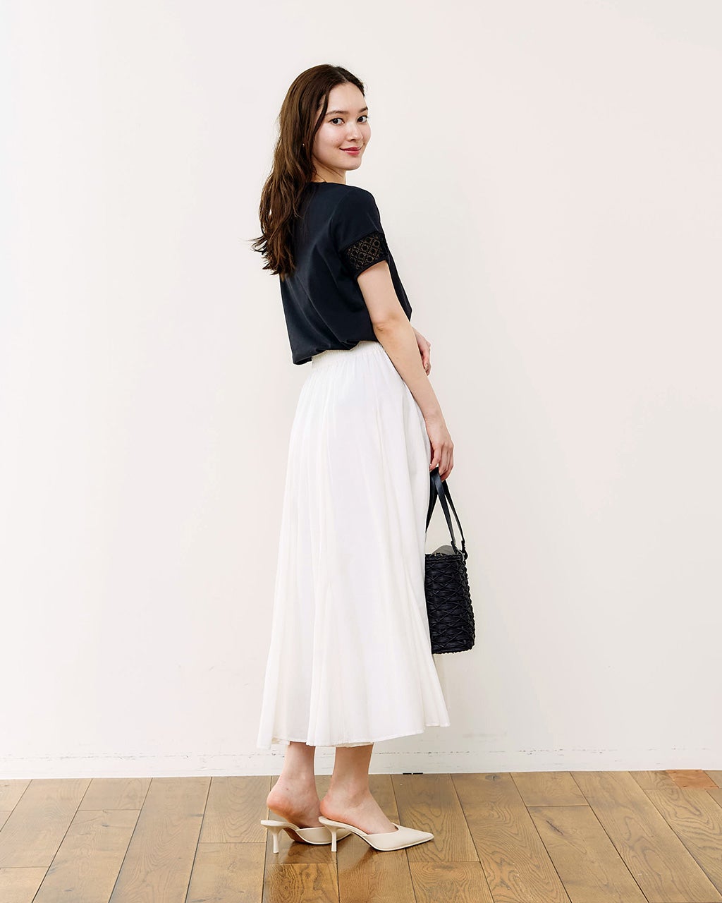 シルクコットン・フレアスカート/DoCLASSE