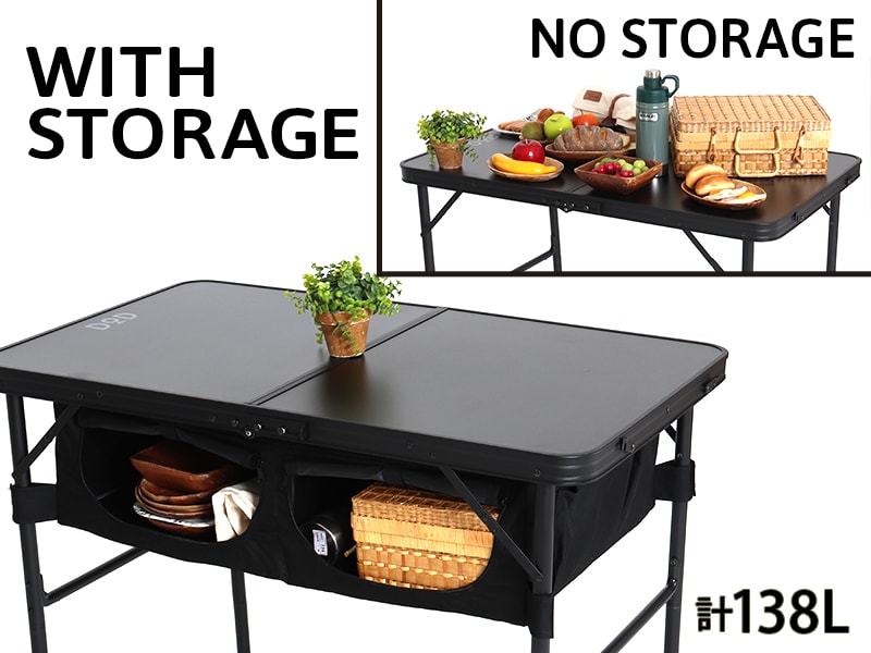 販売終了】グッドラックテーブル（ブラック） TB4-501-BK - DOD