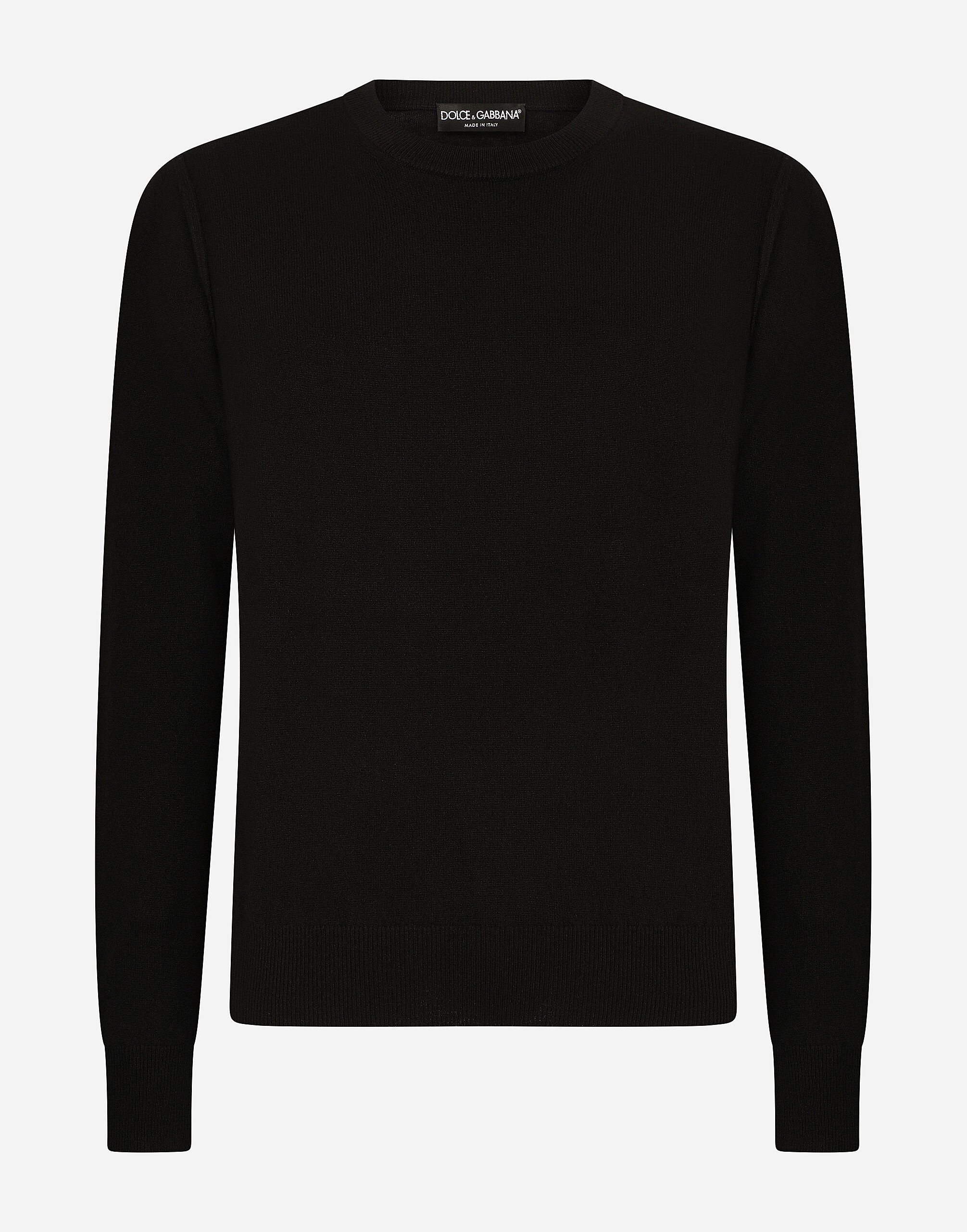 Cashmere round-neck sweater in Black for Men | Dolce&Gabbana® US