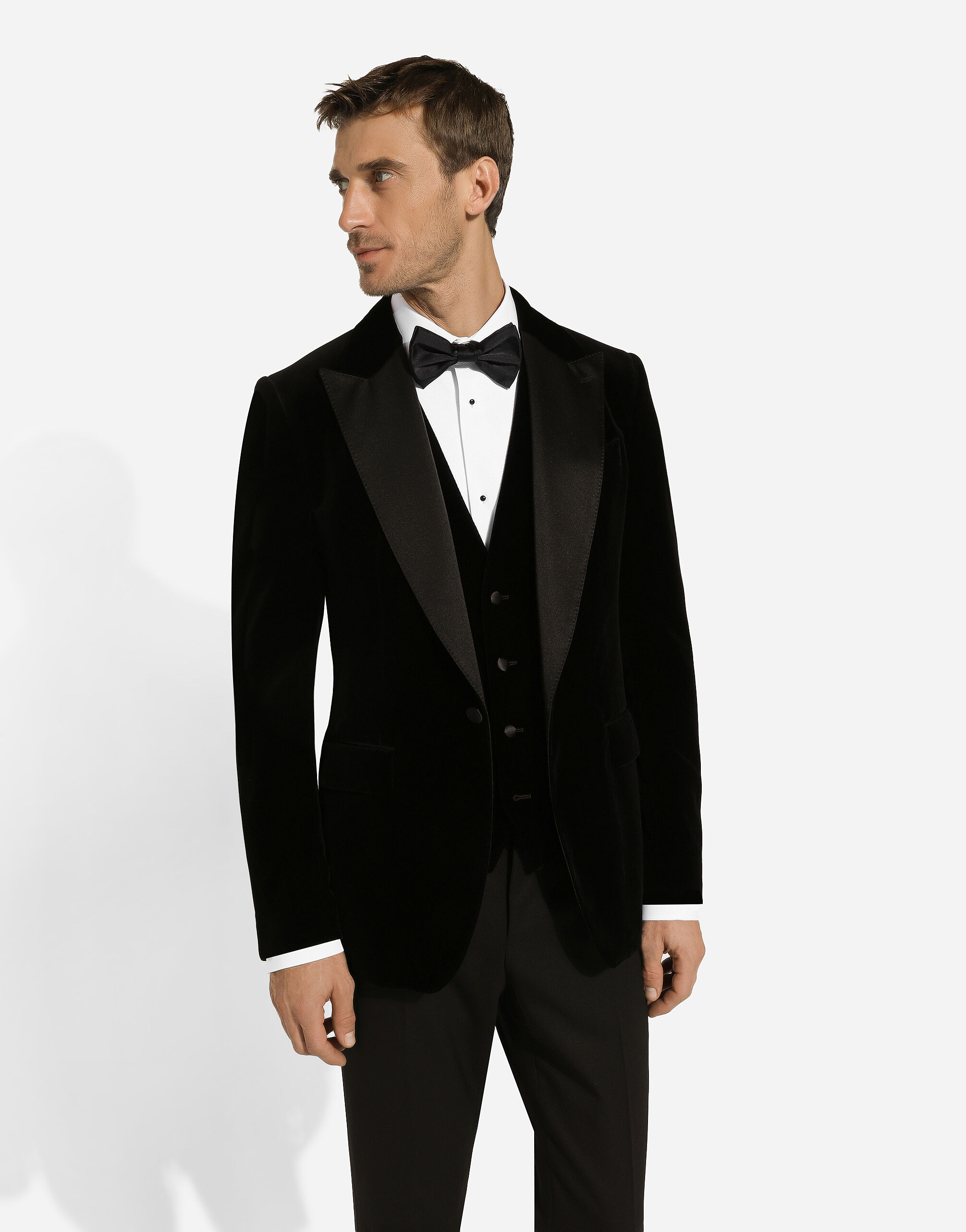 Velvet tuxedo jacket in Black for Men | Dolce&Gabbana® US