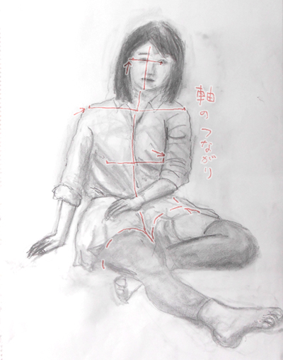 投稿デッサン無料添削 石膏像「月桂冠少女」のデッサン