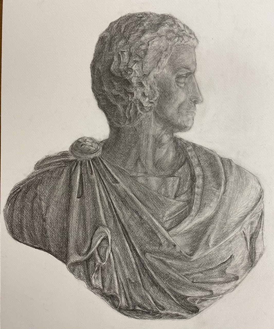 投稿デッサン添削「石膏像(ブルータス)のデッサン」
