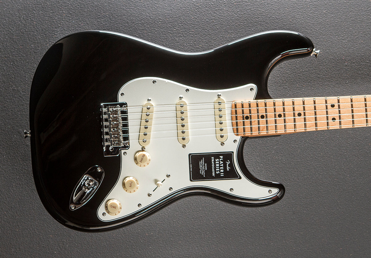 Player II Stratocaster - Black w/Maple – Dave's Guitar Shop