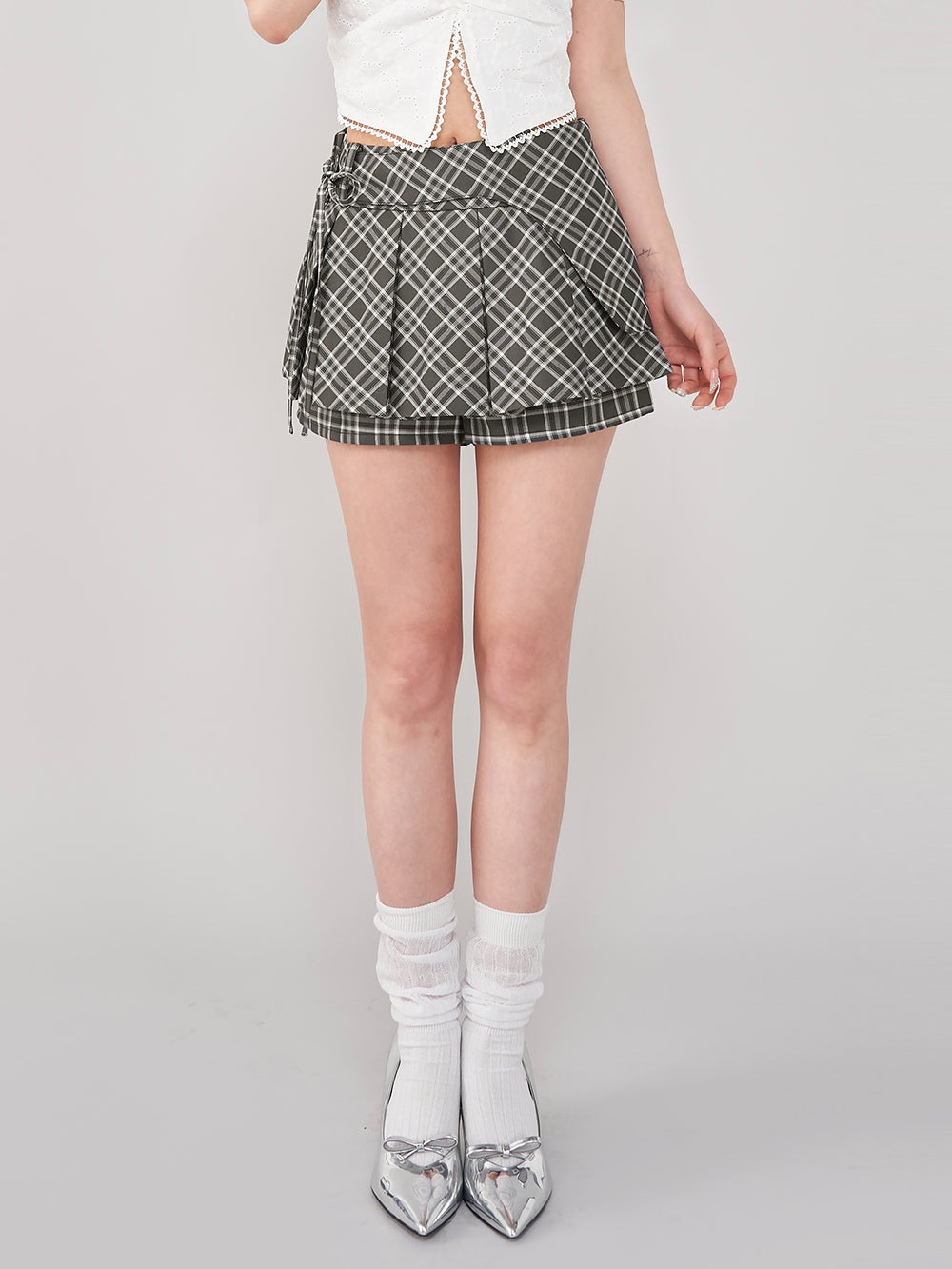 リボンチェックノースリブラウス – Darich (ダーリッチ)