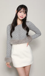 ドットジャガードフェザーニットトップス – Darich (ダーリッチ)