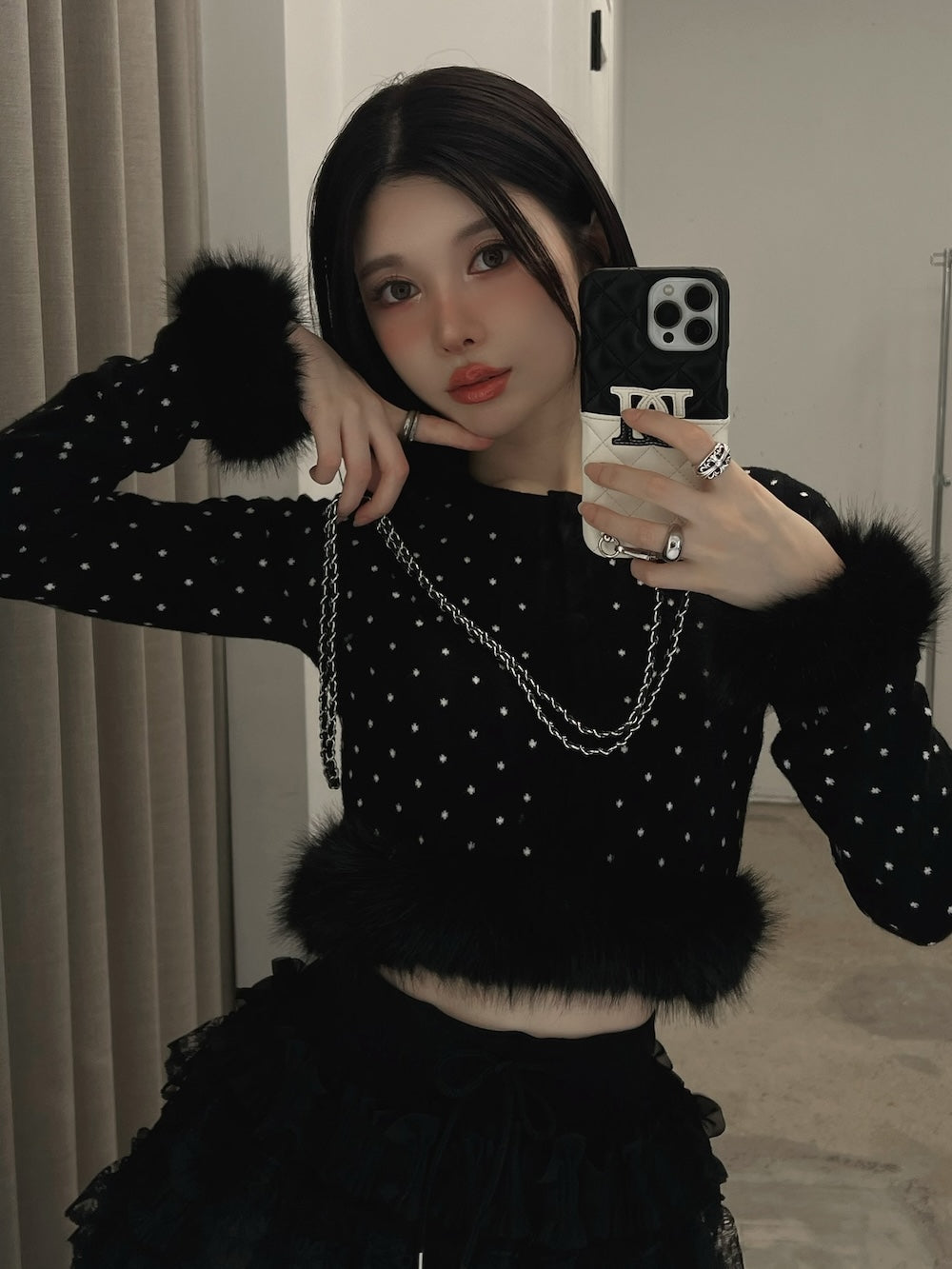 ドットジャガードフェザーニットトップス – Darich (ダーリッチ)