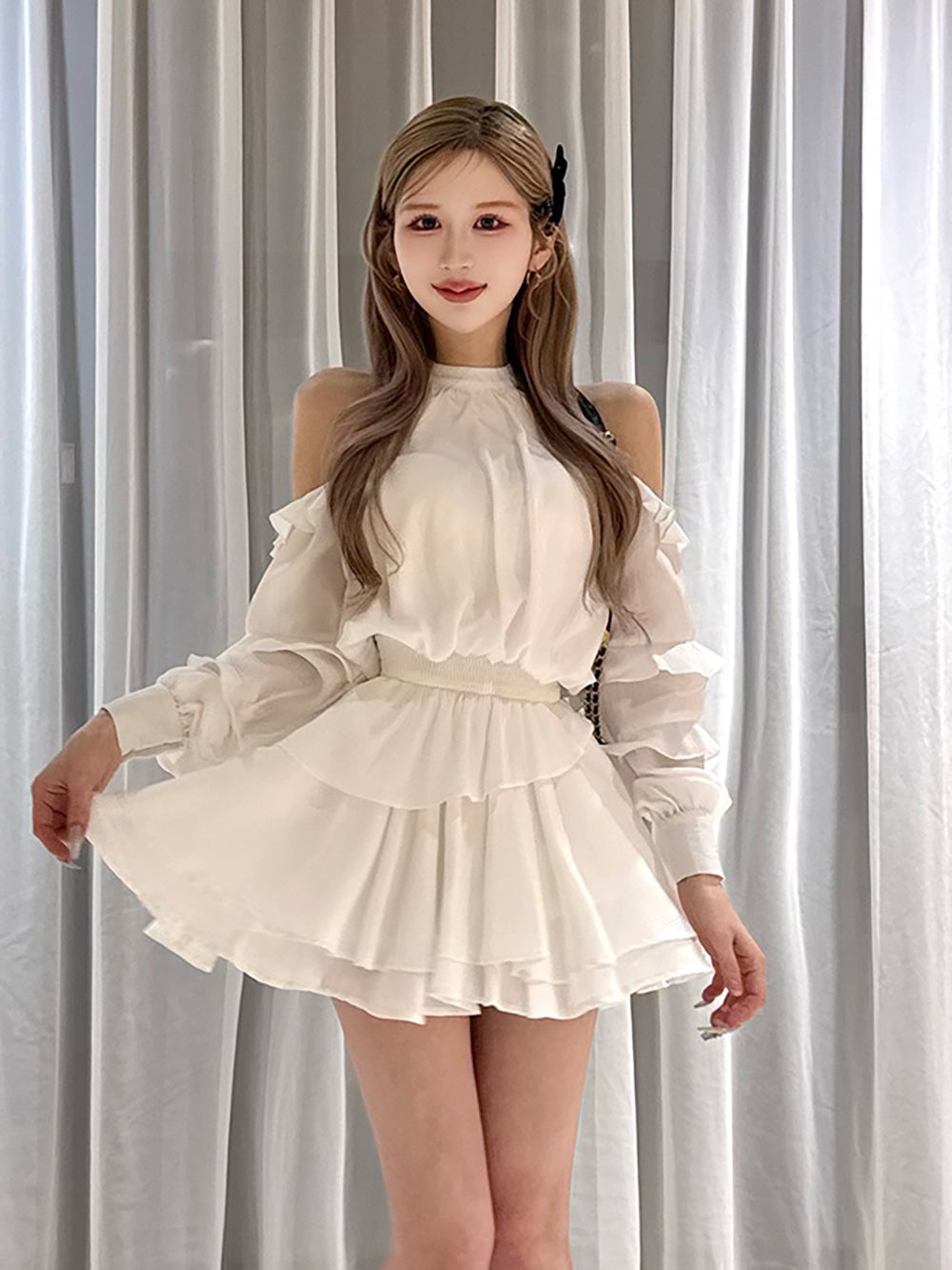 ボリュームシフォンミニワンピース – Darich (ダーリッチ)