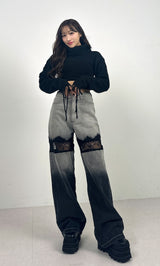 スカラップレースデニムロングパンツ – Darich (ダーリッチ)