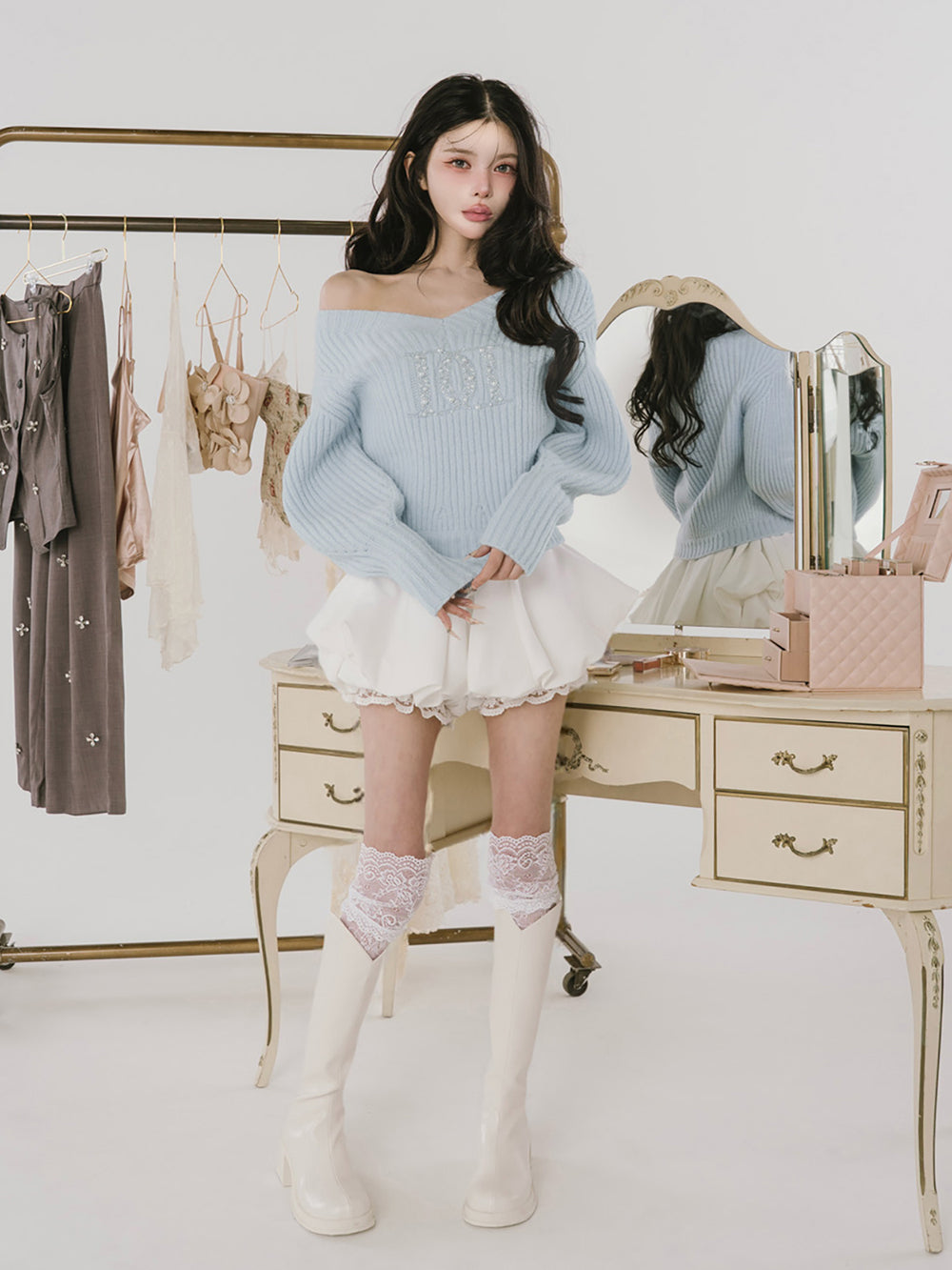 ファンシービーズDDロゴボリュームニットトップス – Darich (ダーリッチ)