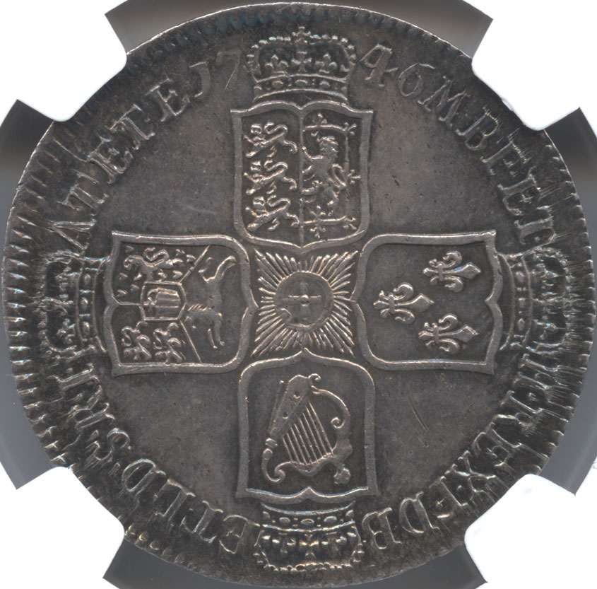 ダルマコインショップ / イギリス 1/2クラウン銀貨 1746 LIMA