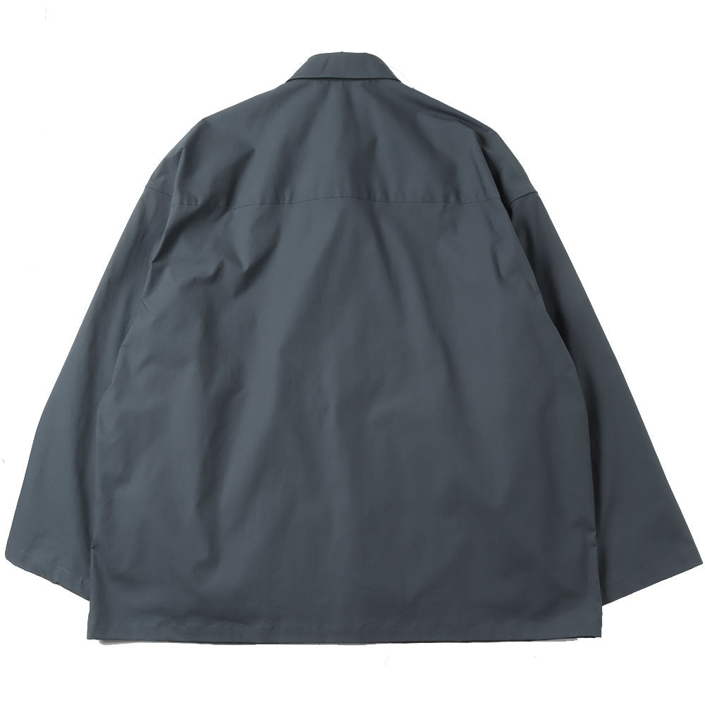 Graphpaper) Stretch Typewriter L/S Oversized Box Shirt DARK SLATE