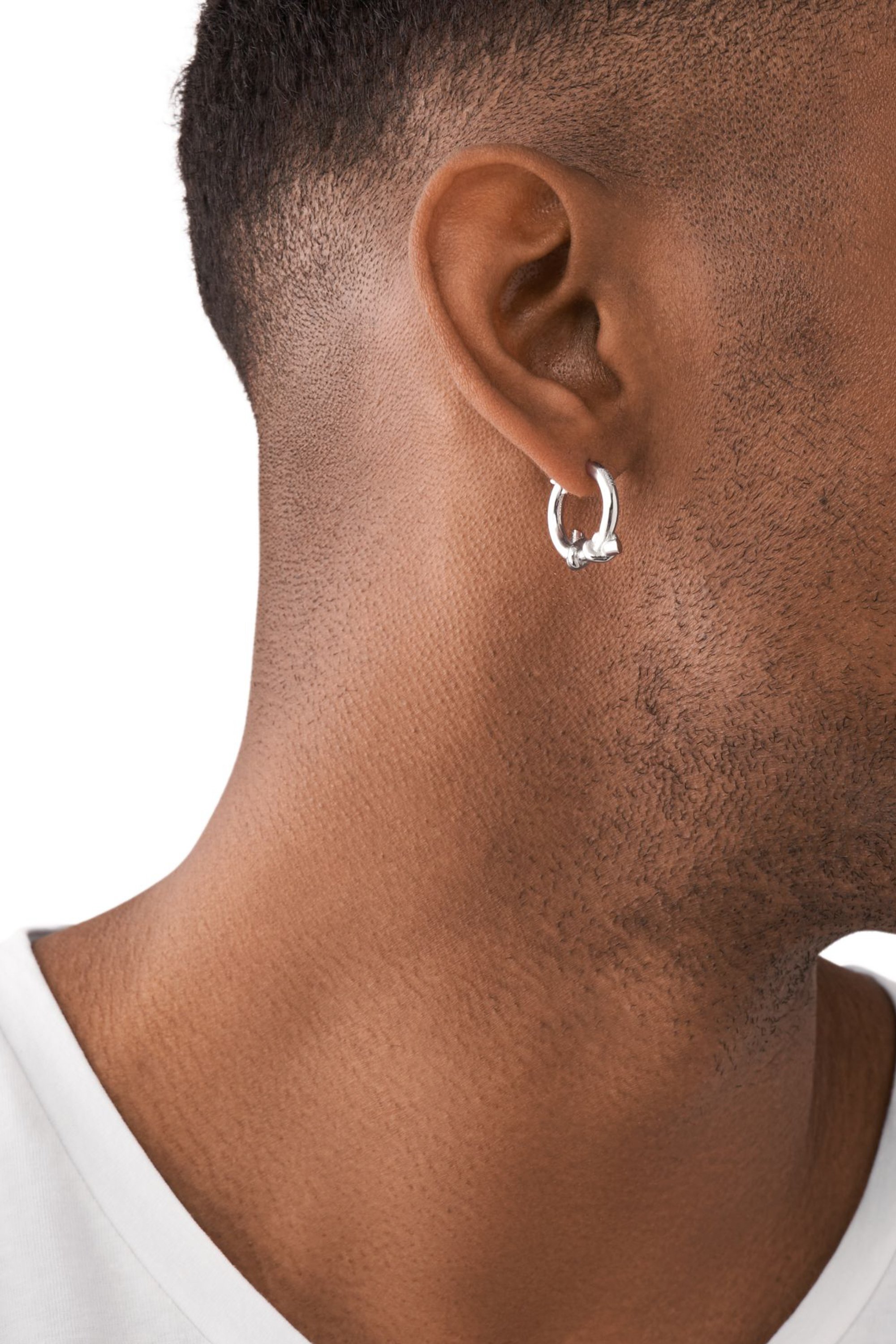 DIESEL®】片耳用シルバーフープピアス dx1316｜ディーゼル公式