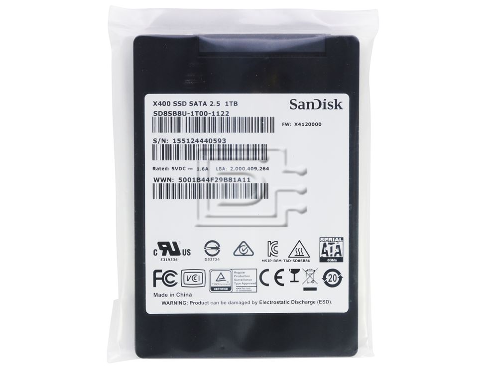 SanDisk x400 SD8SB8U-1T00-1122 1TB 2.5