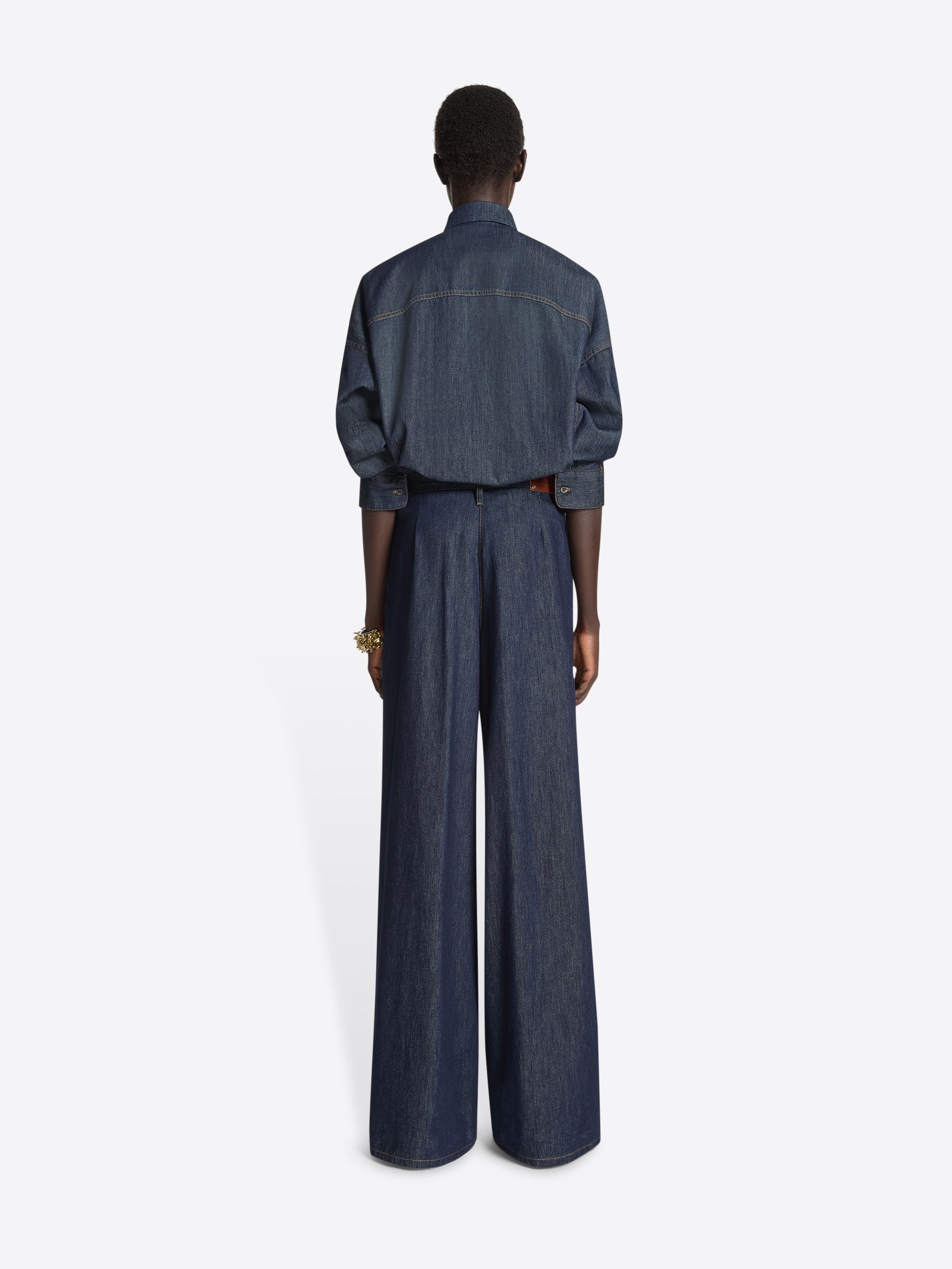 Denim cocoon shirt - Autumn-Winter Women | Dries Van Noten