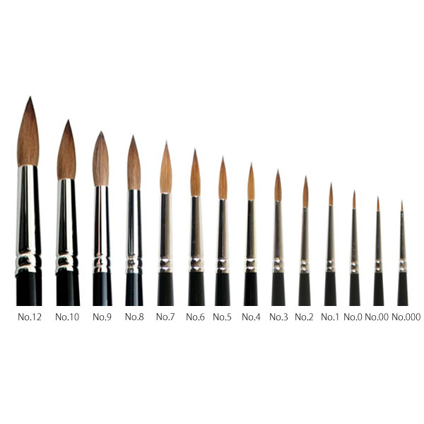 ウインザー&二ュートン社 WN油彩筆。シリーズ51丸型（特選セーブル)NO.10