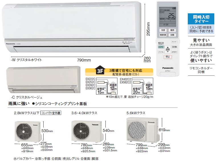 パナソニック ＞EXシリーズ：2012年ルームエアコン徹底比較