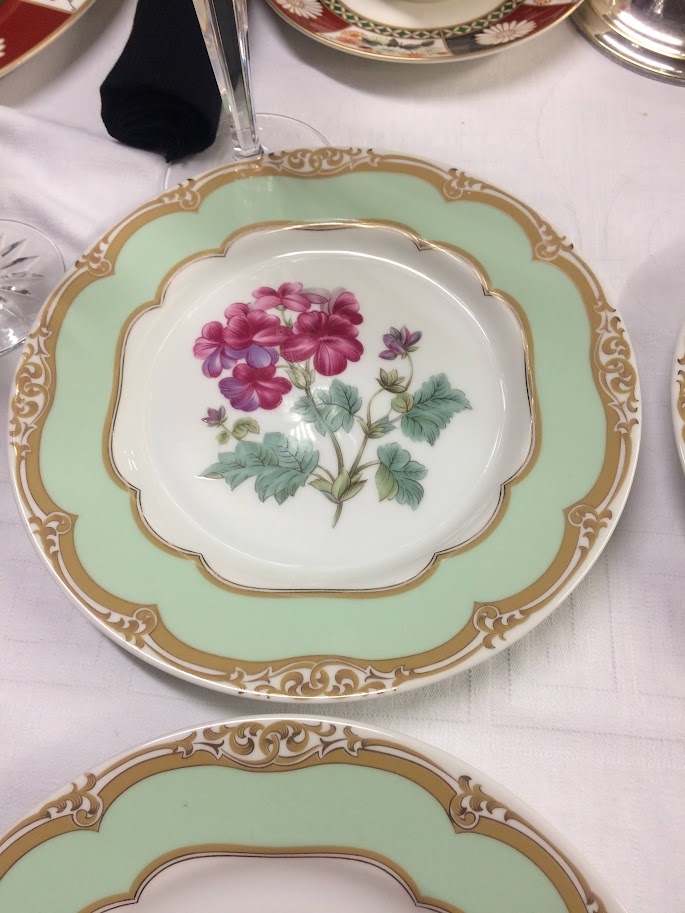 Winterthur Adaptation Dessert Plates, French Style Plates, Floral