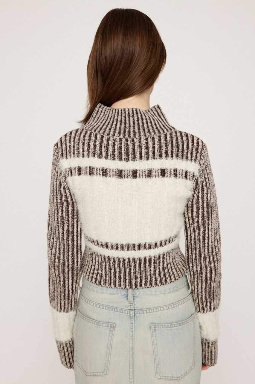 SLY | SHAGGY MIX ZIP UP KNIT トップス (ニット ) |SHEL'TTER WEBSTORE