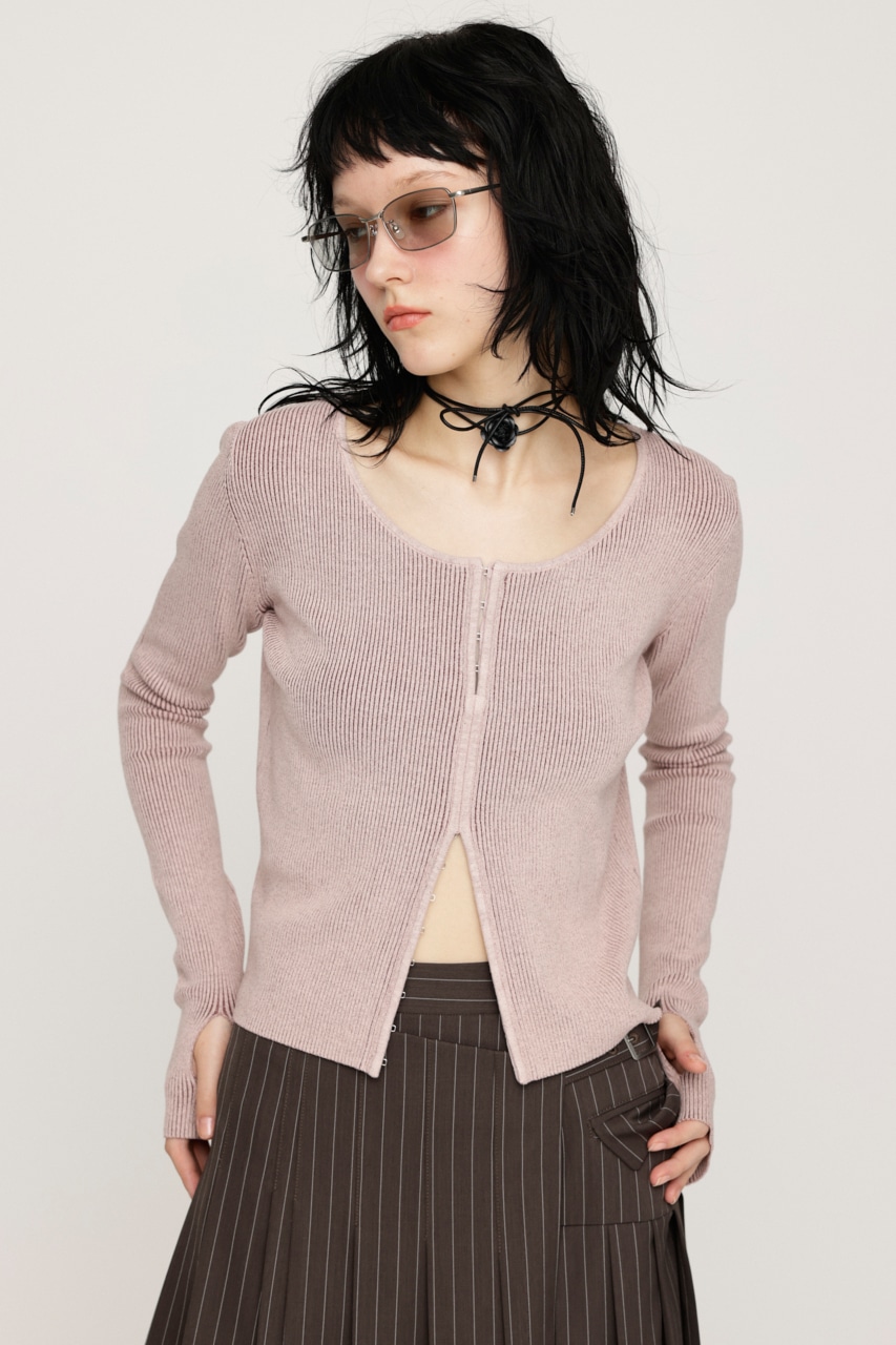 SLY | FRONT HOOK RIB トップス (ニット ) |SHEL'TTER WEBSTORE