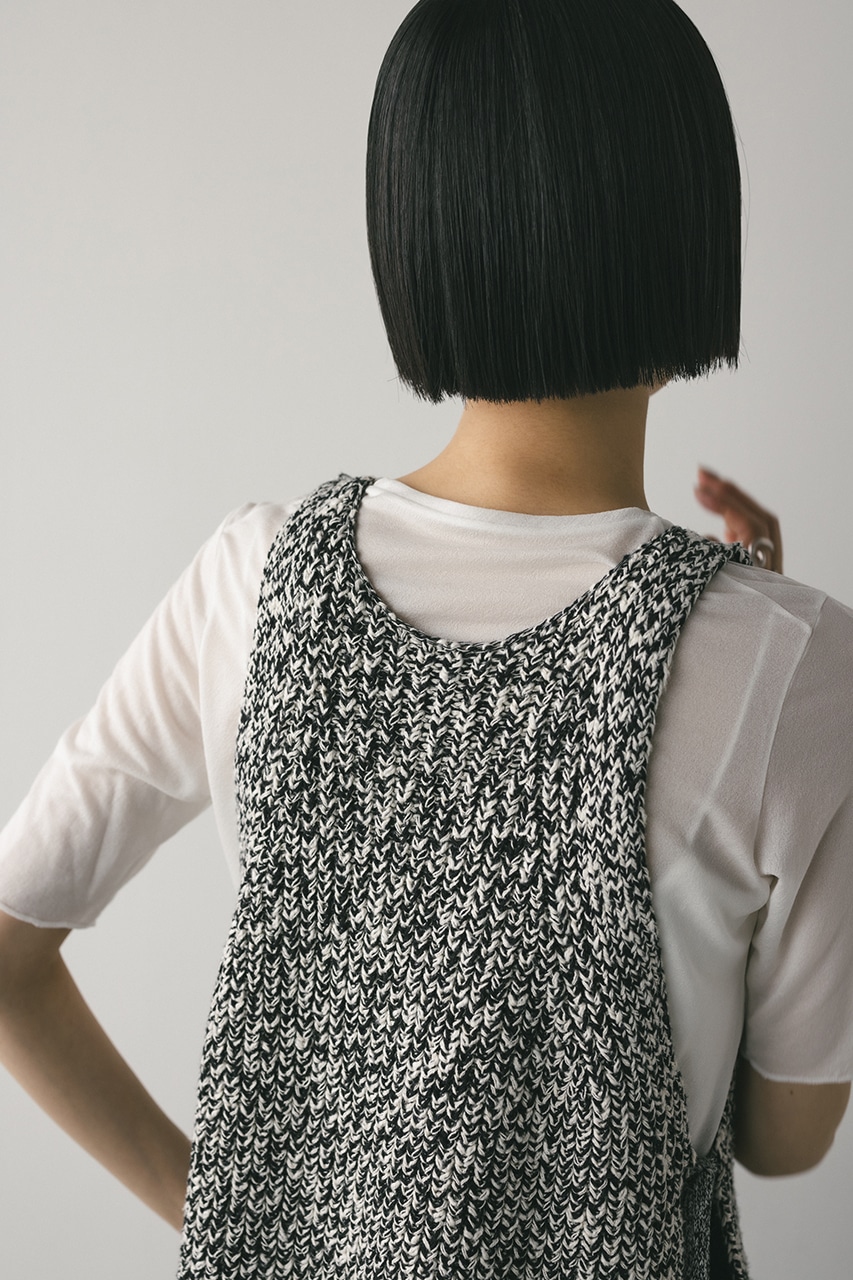 STYLEMIXER | サイドリボンミックスニットタンク (キャミソール