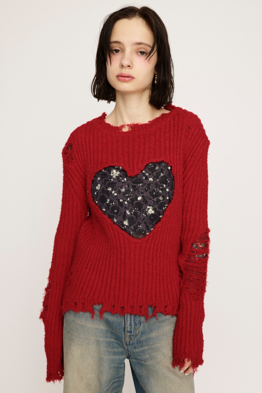 SLY | HEART HOLE 2WAY CRUSH トップス (ニット ) |SHEL'TTER WEBSTORE