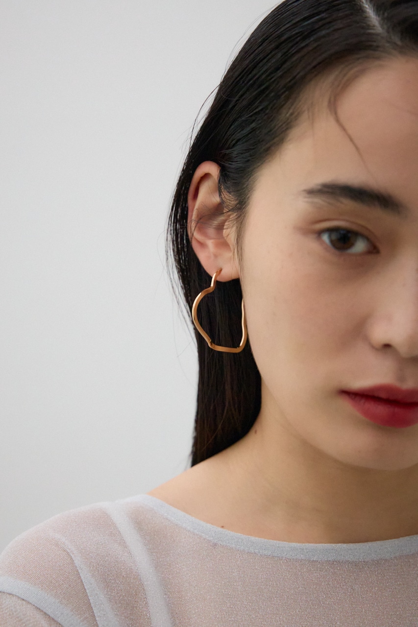 AZUL BY MOUSSY | ニュアンスシェイプビッグフープピアス (ピアス