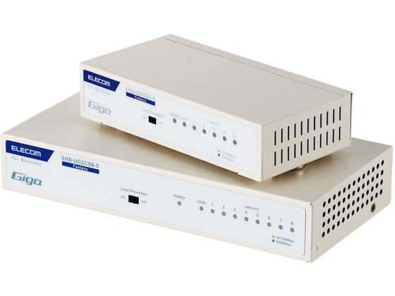 エレコム 法人向スイッチングハブ 8ポート メタル ホワイト EHB-UG2C08