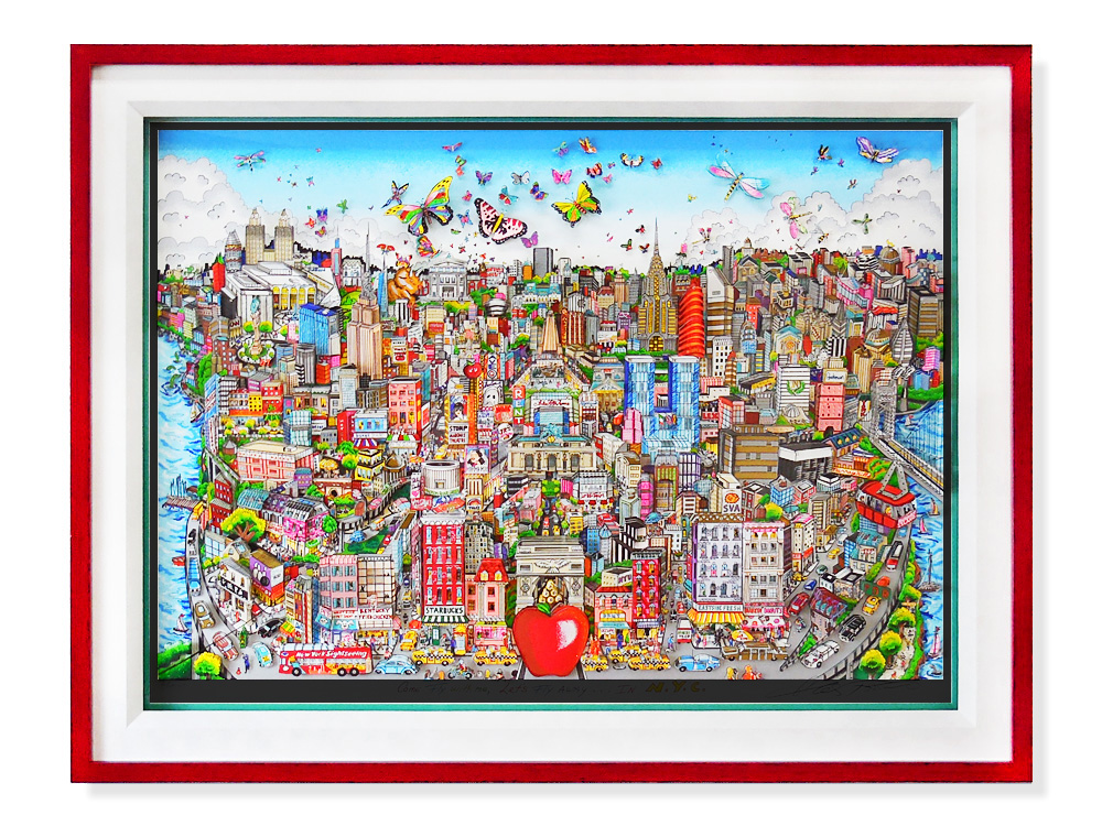 カム・フライ・ウィズ・ミーNY 3Dアート 大きい ニューヨーク 絵画