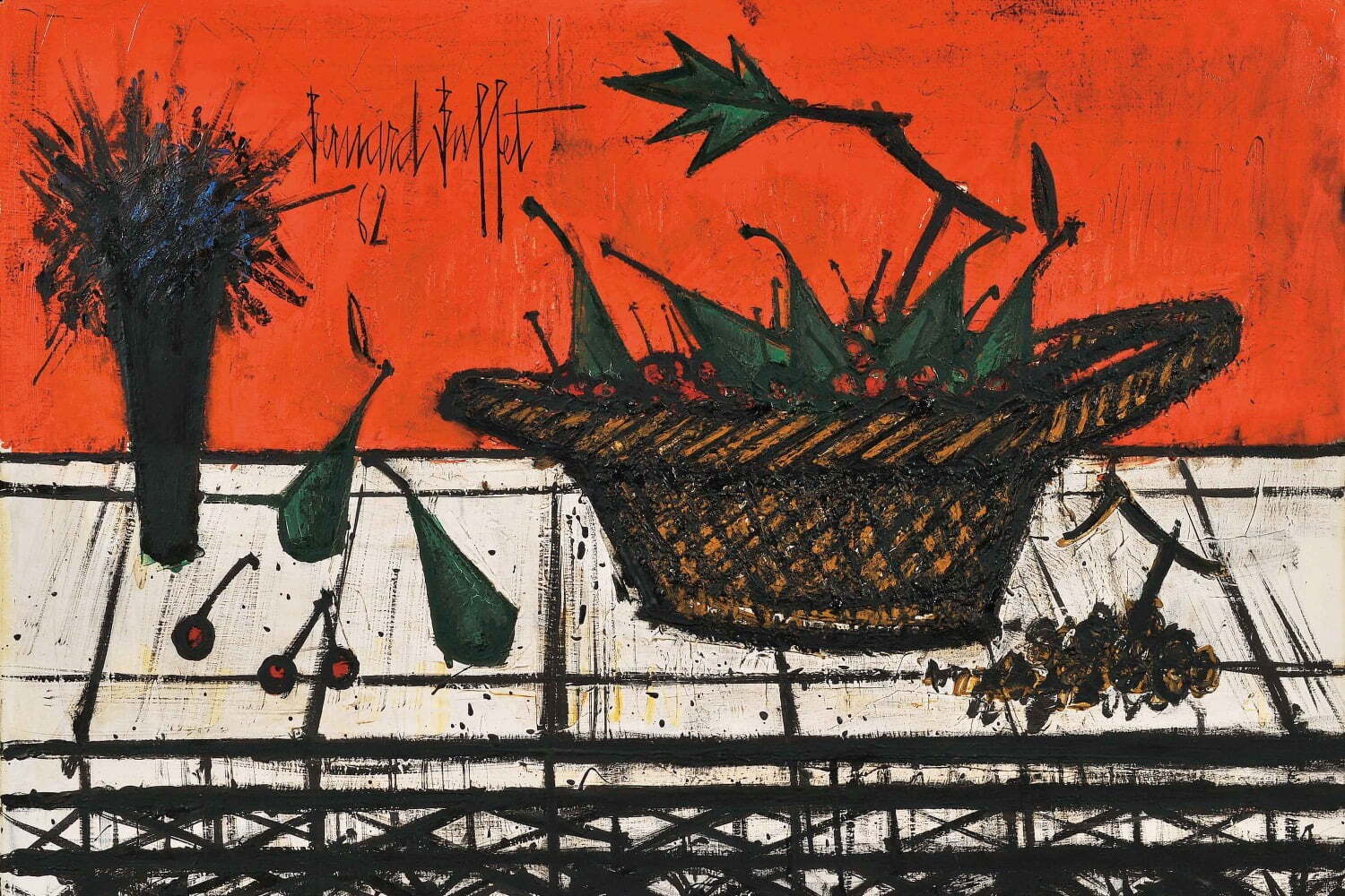 具象画家ベルナール・ビュフェの展覧会が銀座で - 鋭い黒線で描かれた