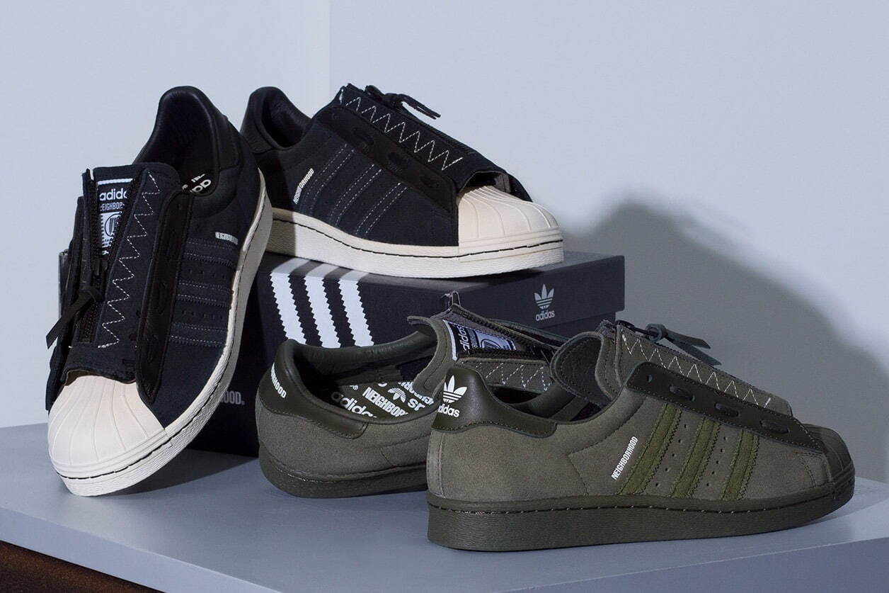 アディダス オリジナルス×ネイバーフッドの「スーパースター」ジッパー