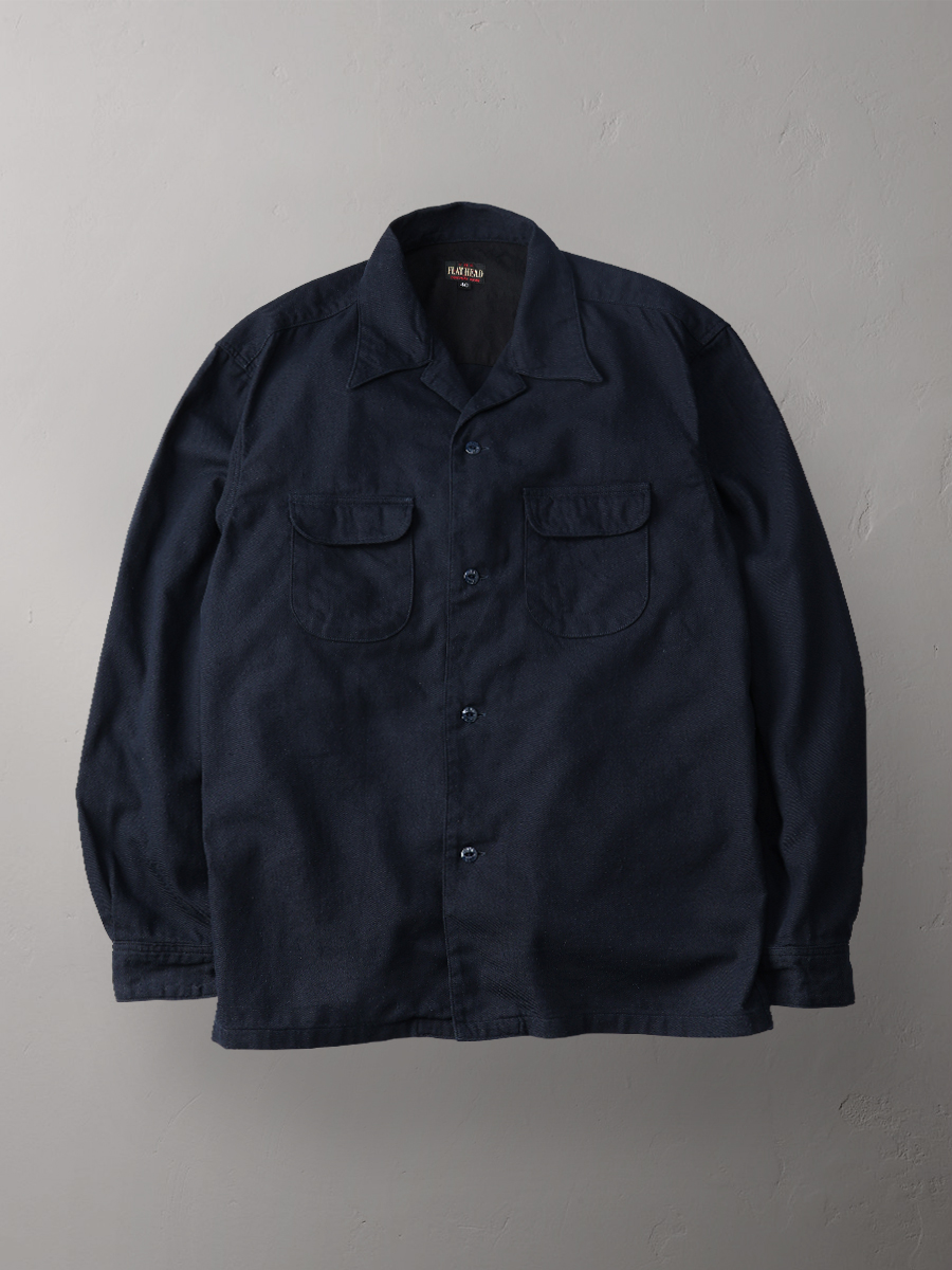 オープンカラーツイルシャツ FN-SCR-014L | THE FLAT HEAD