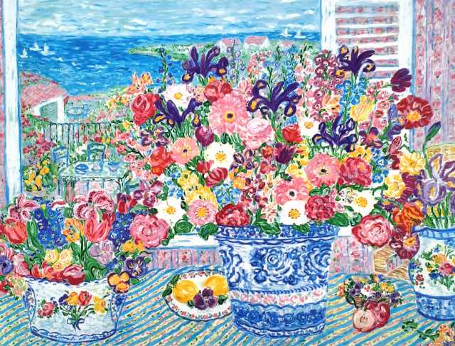 モーニングポルトフィーノ』レスリー・セイヤー | 絵画・アート販売