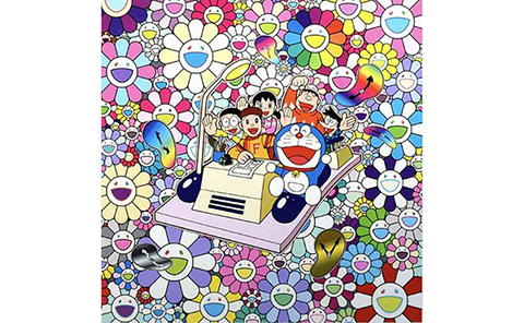 のび太とドラえもんがお花の中にいます』村上隆／Takashi Murakami