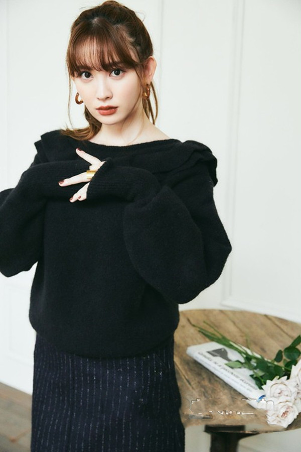 Fubail / Lace Up Wool-blend Pullover