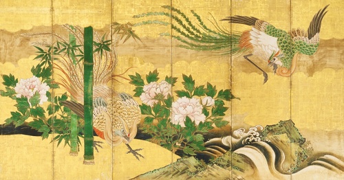鳳凰図屏風 | 狩野派 | 収蔵品詳細 | 作品を知る | 東京富士美術館