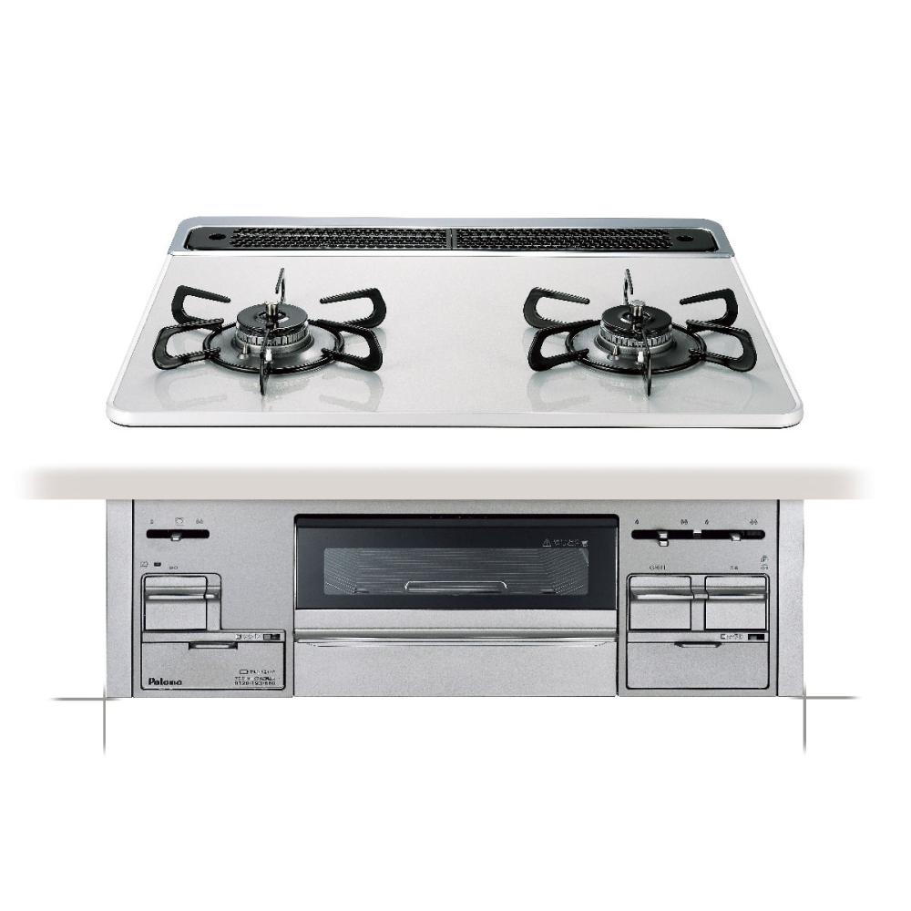 パロマ ビルトインコンロ シスト ハイパーガラスコートトップ 都市ガス