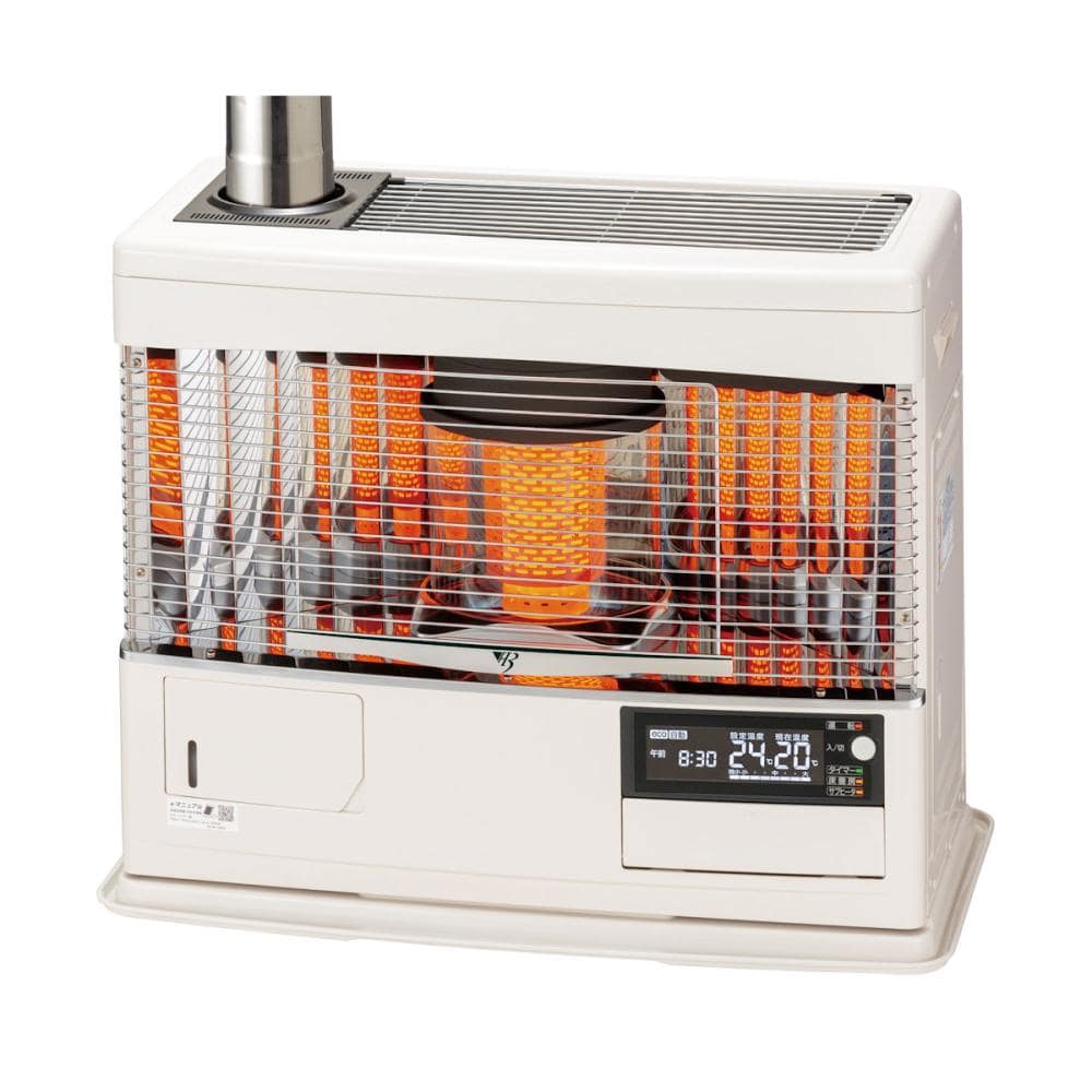 コロナ 床暖ポット式（煙突式）ストーブ 木造20畳 ホワイト UH