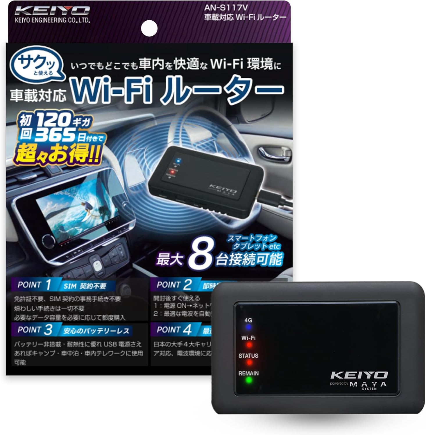 サクッと使える車載対応Wi-FiルーターAN-S117 | 株式会社慶洋