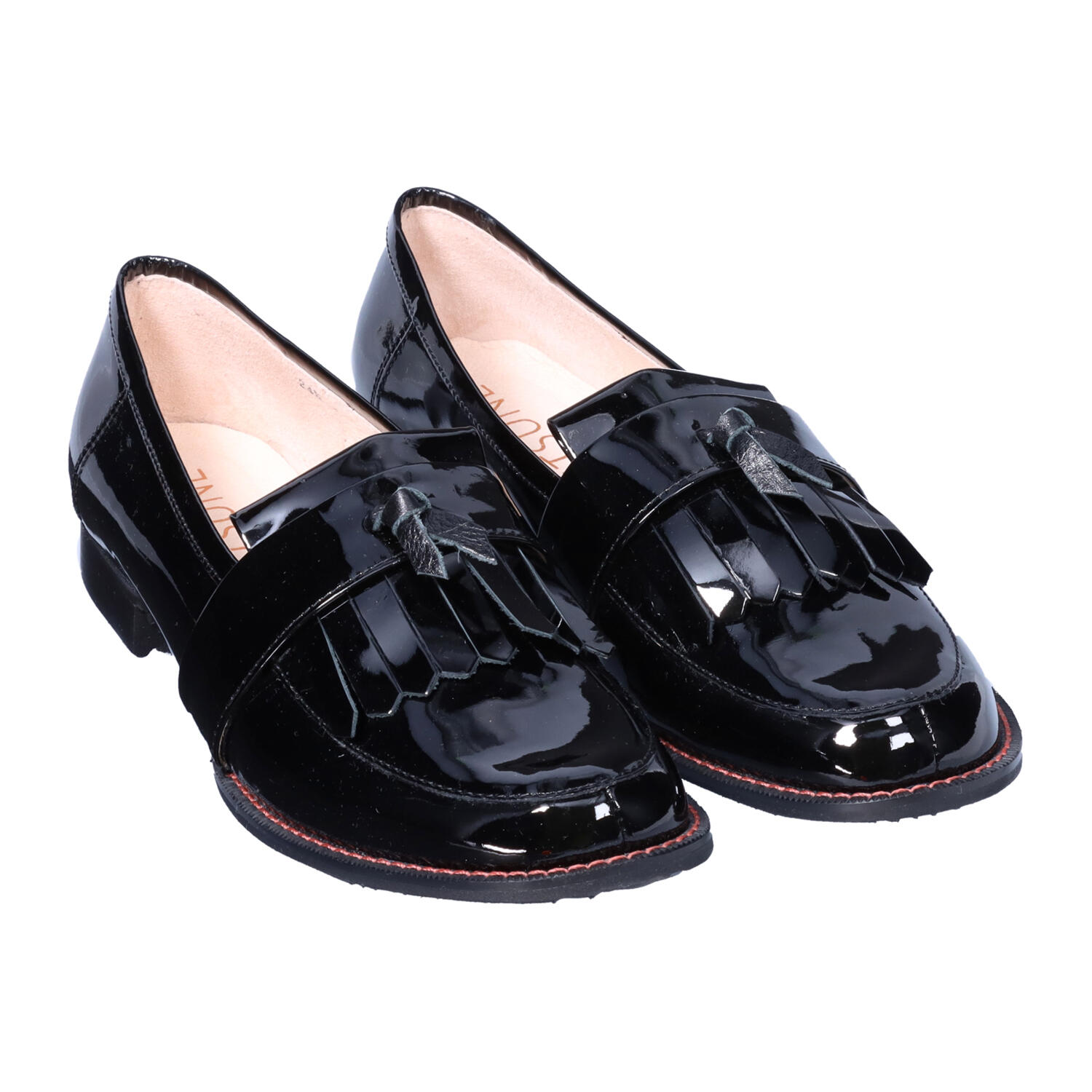 ブラックエナメル 牛革 本革 ローファー | 株式会社 東京靴研 | Japan