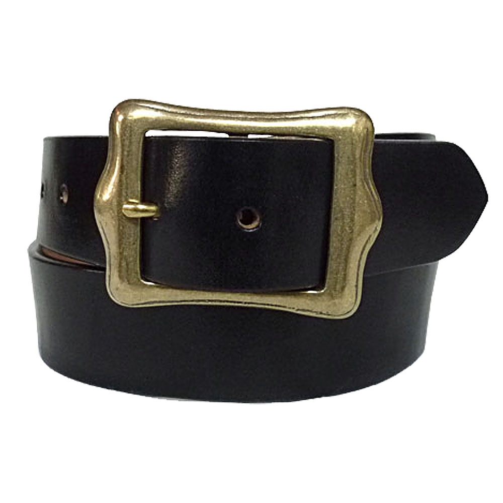 レザーベルト 革ベルト ベルト ブラック 黒 極厚 5．5mm シンプル