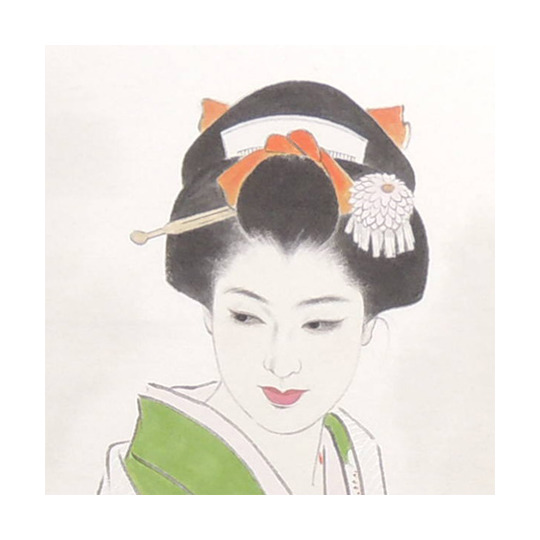 志村立美 美人画 『いこい』 肉筆作品（中古） 送料無料 【巨匠