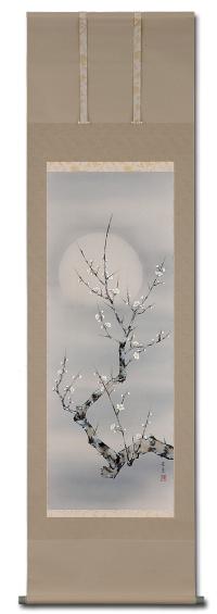 梅月 佐藤景月 尺五 肉筆（冬・春）！ 冬 - 掛け軸（掛軸）販売通販