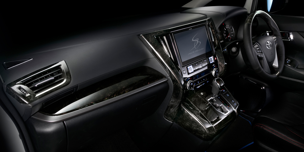 シルクブレイズ 30系アルファード/ヴェルファイア インテリアパネル黒木目