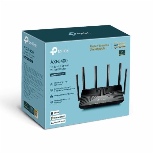 TP-Link Archer AXE5400 Tri-Band 6-Stream Wi-Fi 6E Router, 1 ct