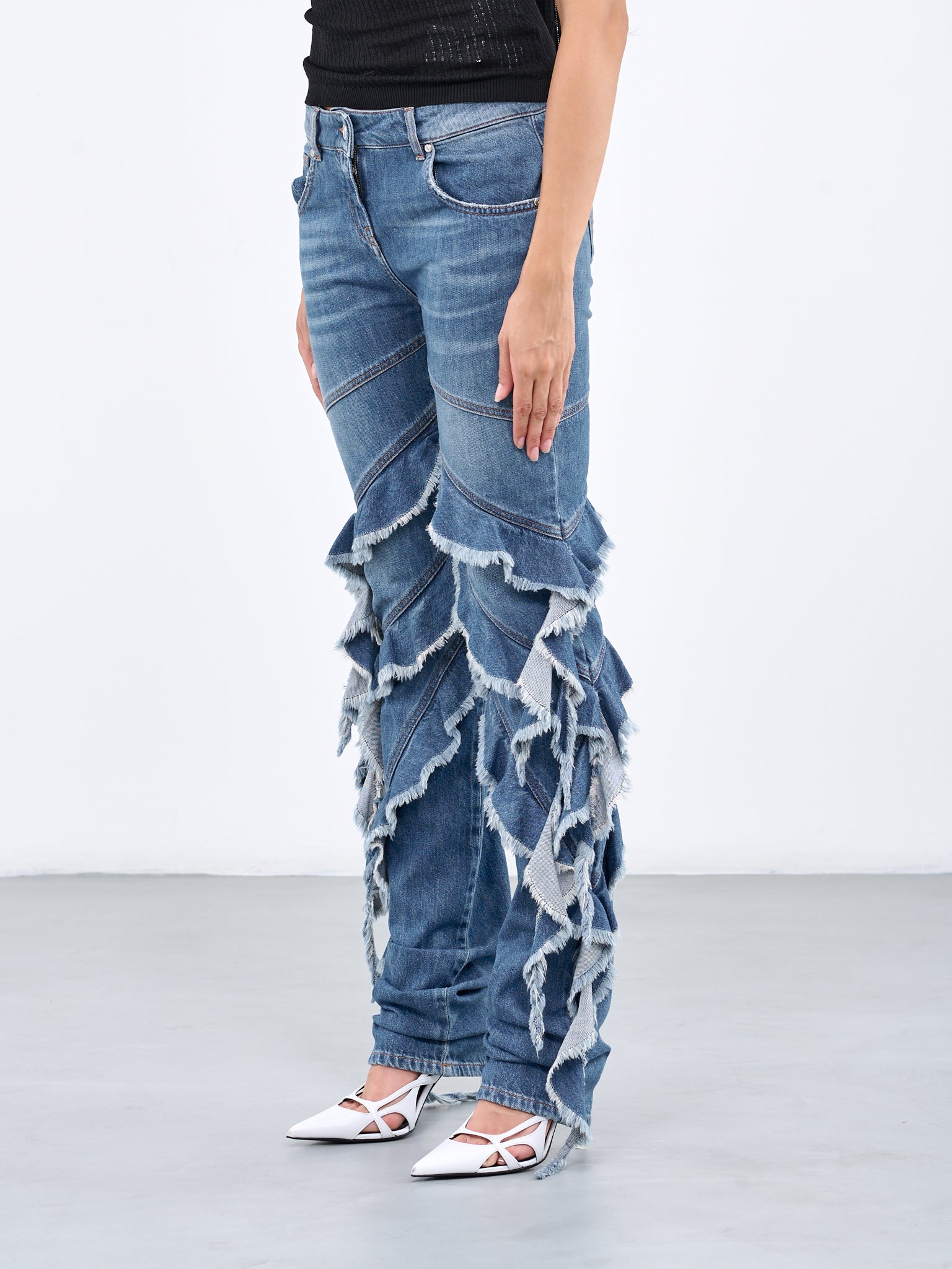 BLUMARINE Ruffle Jeans | H.Lorenzo