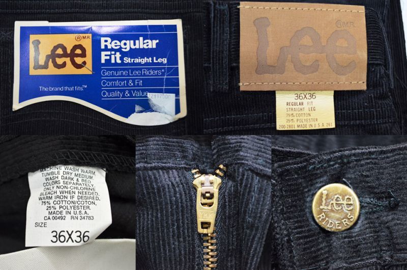 80's Lee 200-2801 コーデュロイパンツ “BLACK / DEADSTOCK
