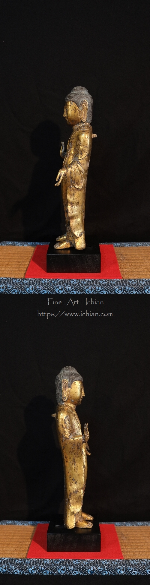 新羅仏 金銅如来立像 H35㎝ 統一新羅時代 :: ichian