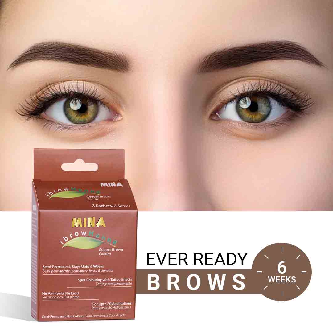 Mina Eyebrow Natural Henna Copper Brown Tint Kit – IBrowhenna