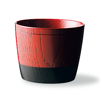 そば猪口 欅 塗分け｜木製 漆塗り 漆器の井助