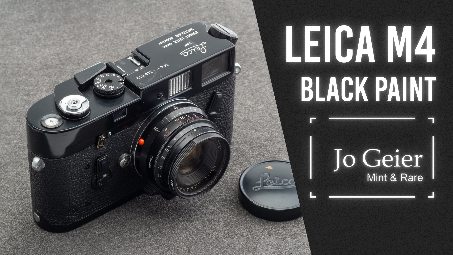 Leitz Leica M4 Black Paint Cameras and Lenses - Video - Jo Geier